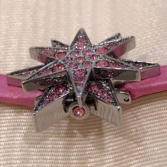 NWT Badgley Mischka Pink Rhinestone Watch - Picture 5 of 13